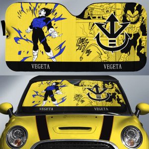 Vegeta Car Sunshade Custom Dragon Ball Anime Manga Color Style