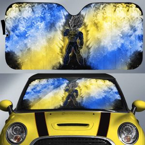 Vegeta SSJ Car Sunshade Custom Anime Car Accessories