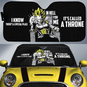 Vegeta's Throne Essential Car Sunshade Custom Gift For Dragon Ball Anime Fans