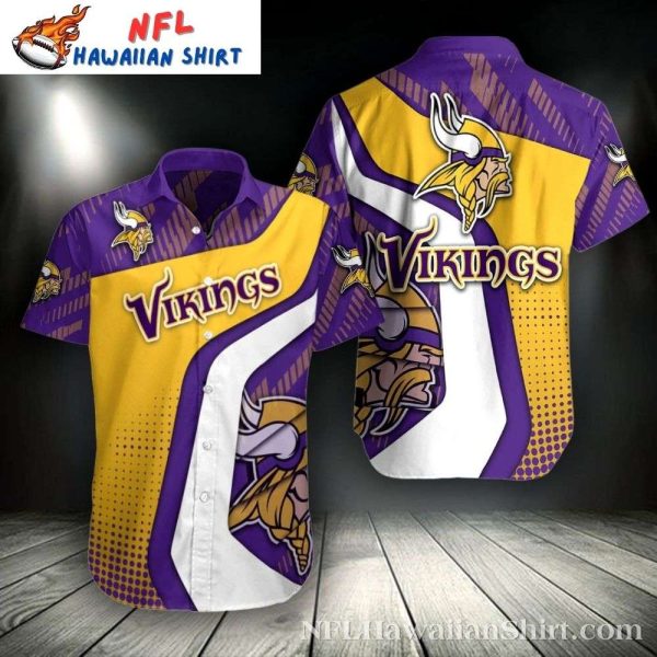 Vibrant Victory Minnesota Vikings Diagonal Stripe Hawaiian Shirt