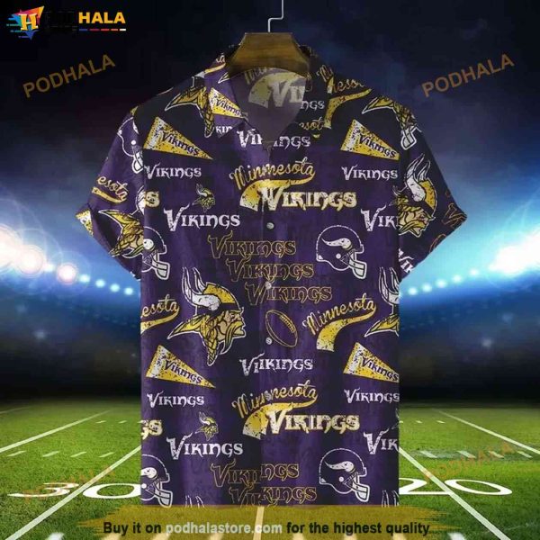 Vikings Print Unisex Hawaiian Shirt