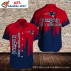 Vintage Vibe New England Patriots Hawaiian Shirt – Patriots Old School Splash Art Aloha Outfit