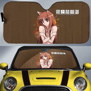 Waifu Girl Holo Car Sunshade Custom Spice And Wolf Car Accessories