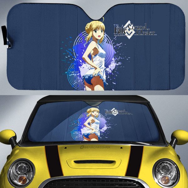 Waifu Girl Saber Car Sunshade Custom Fate/Grand Order Car Accessories