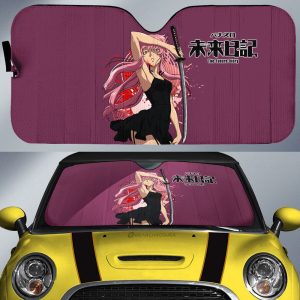 Waifu Girl Yuno Gasai Car Sunshade Custom The Future Diary Car Accessories