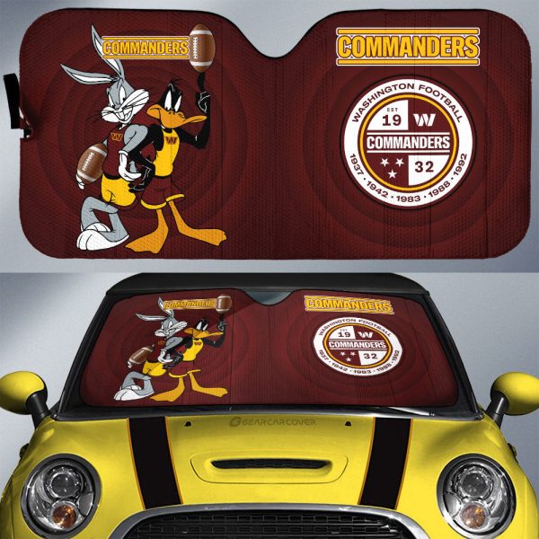 Washington Commanders Car Sunshade Custom Car Accessories