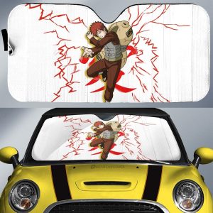 White Gaara Car Sunshade Custom For Anime Fans