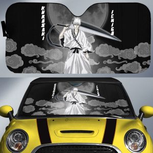 White Ichigo Car Sunshade Custom Bleach Anime Car Accessories