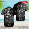 White Tiger Black Design For Summer Hawaiian Shirt