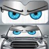 White Unwelcome Car Eyes Sun Shade Custom Car Accessories