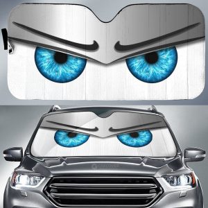 White Unwelcome Car Eyes Sun Shade Custom Car Accessories