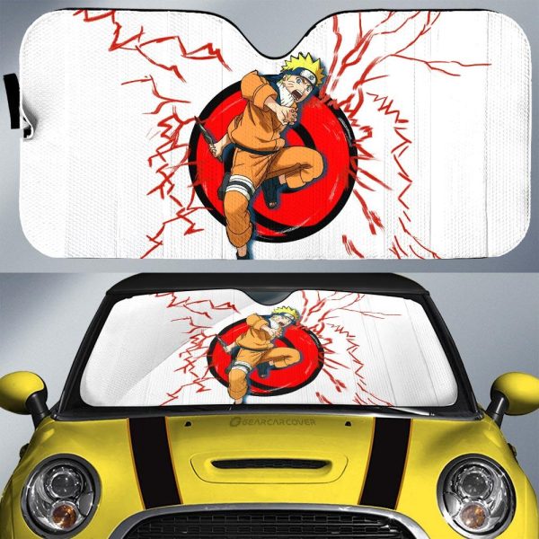 White Young Uzumaki Car Sunshade Custom For Fans