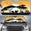 Wild nature in Africa Yellow Custom Car Sunshade