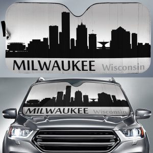 Wisconsin Milwaukee Skyline Car Sunshade Custom Car Accessories