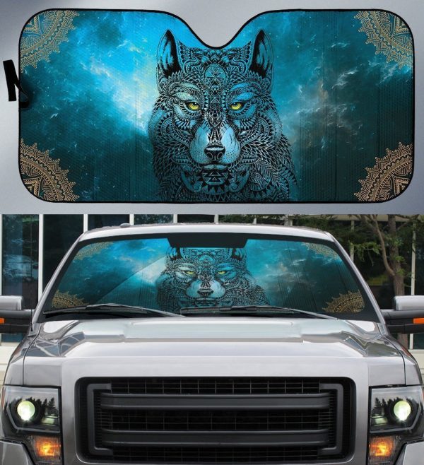 Wolf Mandala Car Sunshade Custom Car Interior Accessories