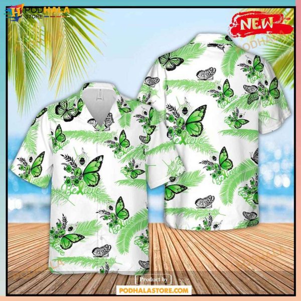 Women Mental Health Awareness Butterfly Believe For Summer Hawaiian Shirt