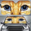 Yellow Cat Eyes Car Sunshade Custom Cat Car Accessories