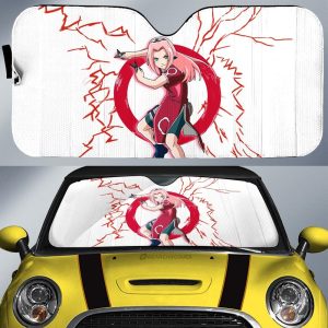 Young Sakura Car Sunshade Custom For Anime Fans