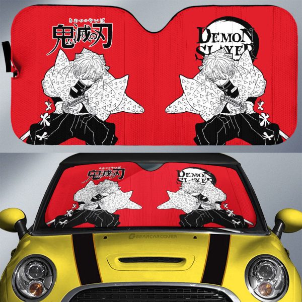 Zenitsu Agatsuma Car Sunshade Custom Car Accessories Manga Style For Fans