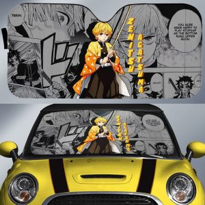 Zenitsu Agatsuma Car Sunshade Custom Demon Slayer Anime Mix Mangas