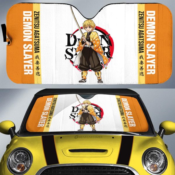 Zenitsu Agatsuma Car Sunshade Custom Demon Slayer Car Accessories For Anime Fans