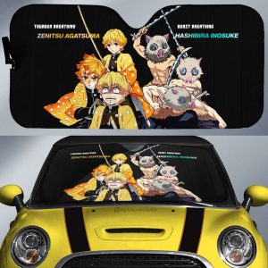 Zenitsu And Inosuke Car Sunshade Custom