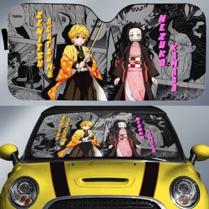 Zenitsu And Nezuko Car Sunshade Custom Demon Slayer Anime Mix Mangas