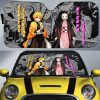 Zenitsu And Nezuko Car Sunshade Custom Mix Mangas