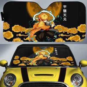 Zenitsu Car Sunshade Custom Demon Slayer Anime Car Accessories