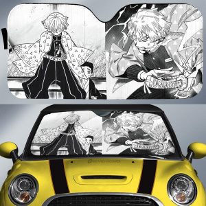 Zenitsu Car Sunshade Custom Kimetsu No Yaiba Manga Car Accessories