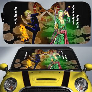 Zoro And Sanji Car Sunshade Custom For Fans